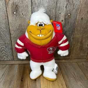 Play-By-Play NFL San Francisco 49ers Gorilla Plush 2001 Red Jacket Vintage 9.5"